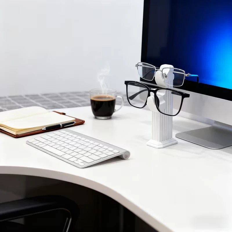 Minimalist Roman Column Glasses Holder Roman Column Ornament Glasses Desktop Organizer Home And Office Desk Decorative Gift