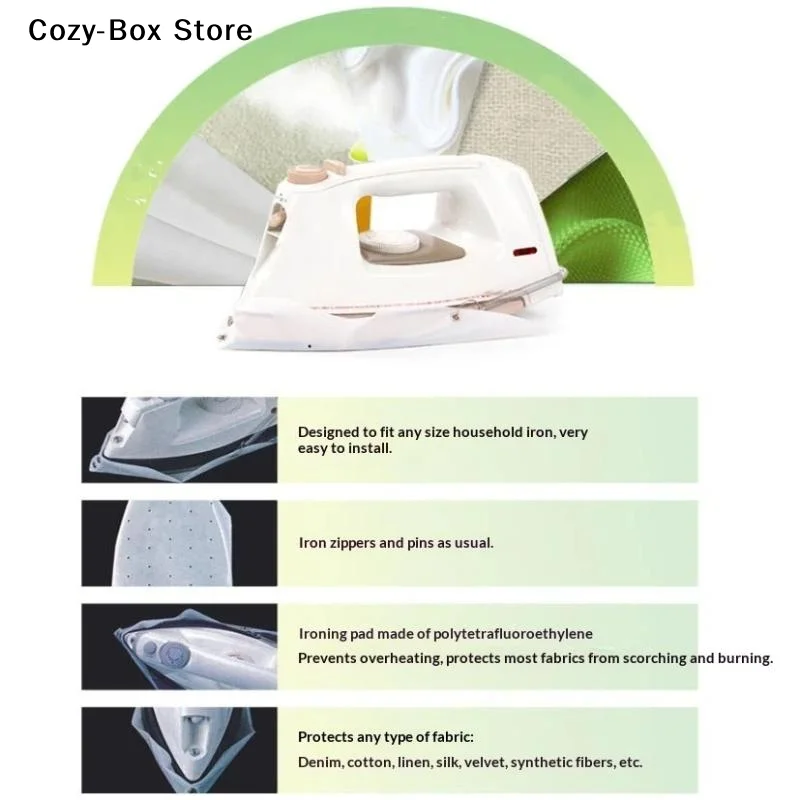 [ZY]Universal Iron Protective Cover Shield Iron Board Shoe Covers Ironing Cloth To Protect Clothes Electric Irons Protector Pads