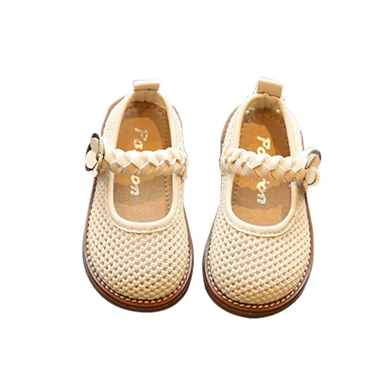 Girls Sandals Round Toe Lightweight Soft Bottom Girls Baby Shoes Hollow Out Upper Non-Slip Princess Mary Jane Kids Shoes Flats