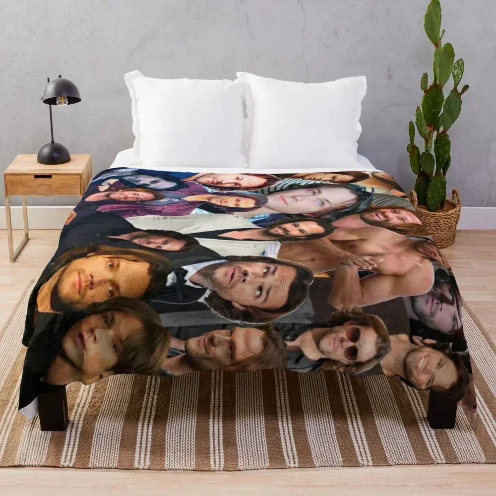 

Jared Padalecki Photo Collage Throw Blanket Plush Fuzzy Cozy Blanket for Couch Sofa