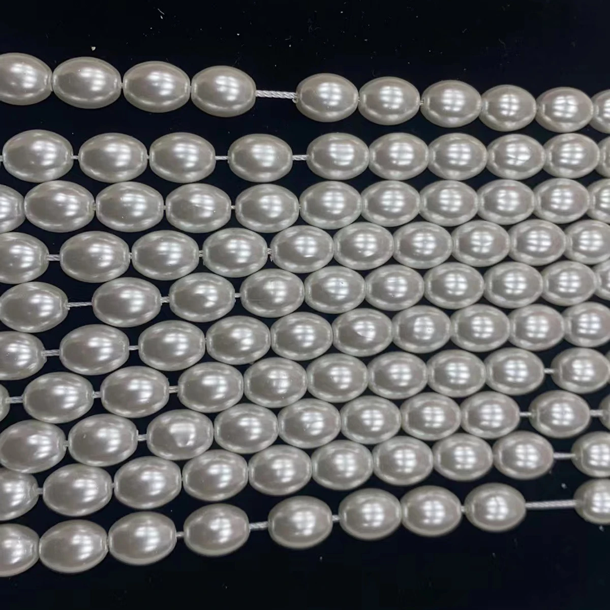 Natural Freshwater Shell Beads Rice 6-9mm  Teardrop-shaped Semi-Finished DIY Jewelry Make Supplies Necklace Bracelet Accessories