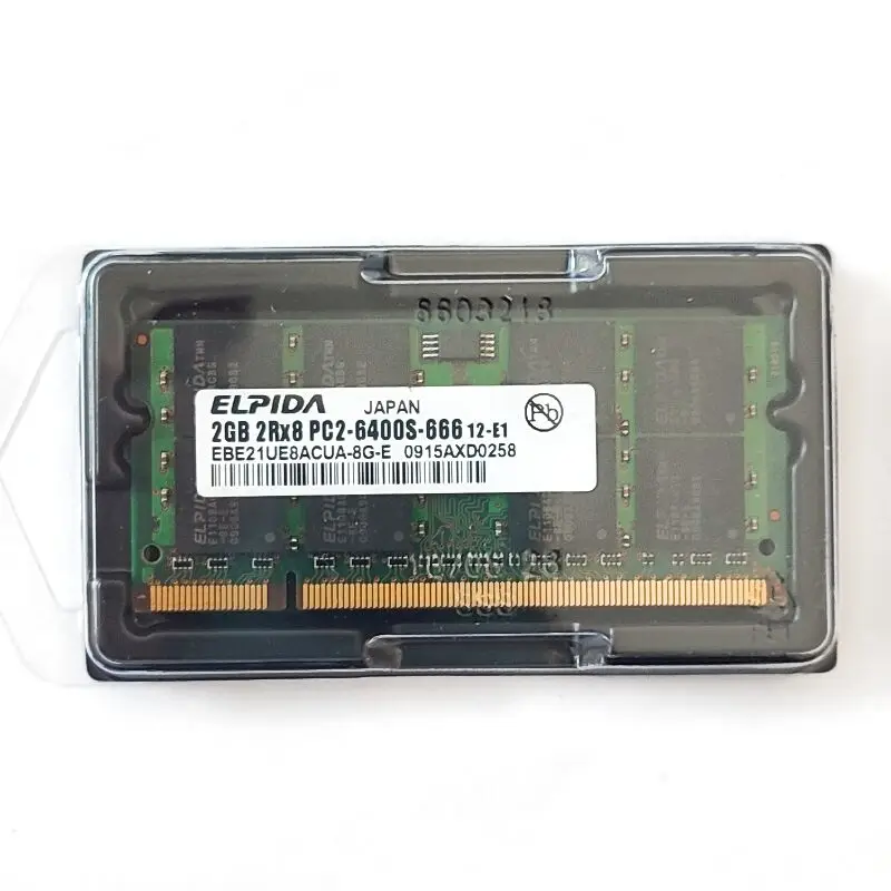 ELPIDA RAMS DDR2 2GB 800MHz pamięć laptopa DDR2 2GB 2RX8 PC2-6400S-666 Notebook memoria 1.8v 2gb 800