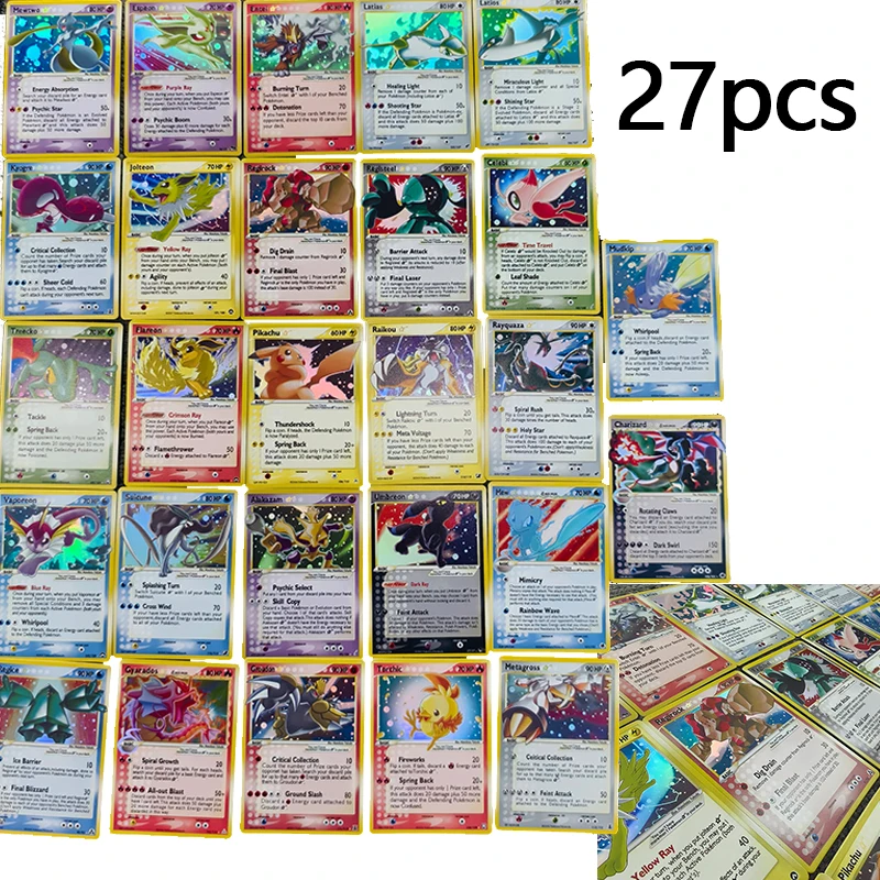 

27 шт., коллекционные игральные карты, мужские PTCG, отправьте друзьям, сделай сам, фольга, реквизит для карточных игр, студенческие изысканные карты ACG ручной работы, праздничный подарок