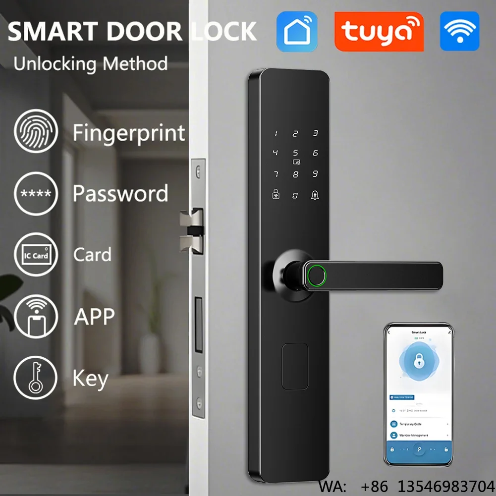 YOLCK TTlock Fingerprint Security Door Lock Cloud Smart Digital Lock Door  Intelligent Electronic Door Lock for Brass Gate