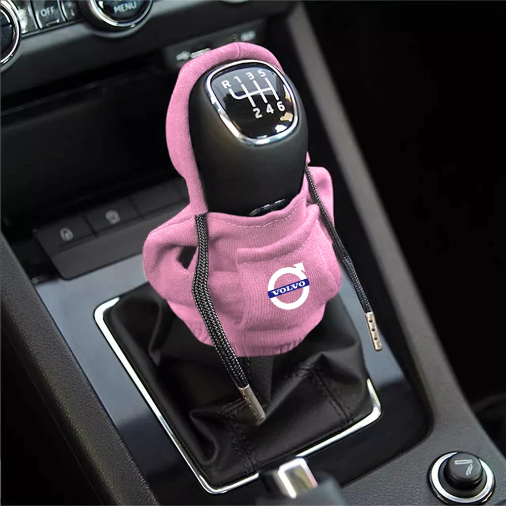 1PCS Fashion Hoodies Car Gear Shift Knob Cover Handle Gear Shift Decor for Volvo T6 AWD C30 C40 C50 C70 S40 S60 S70 R Design