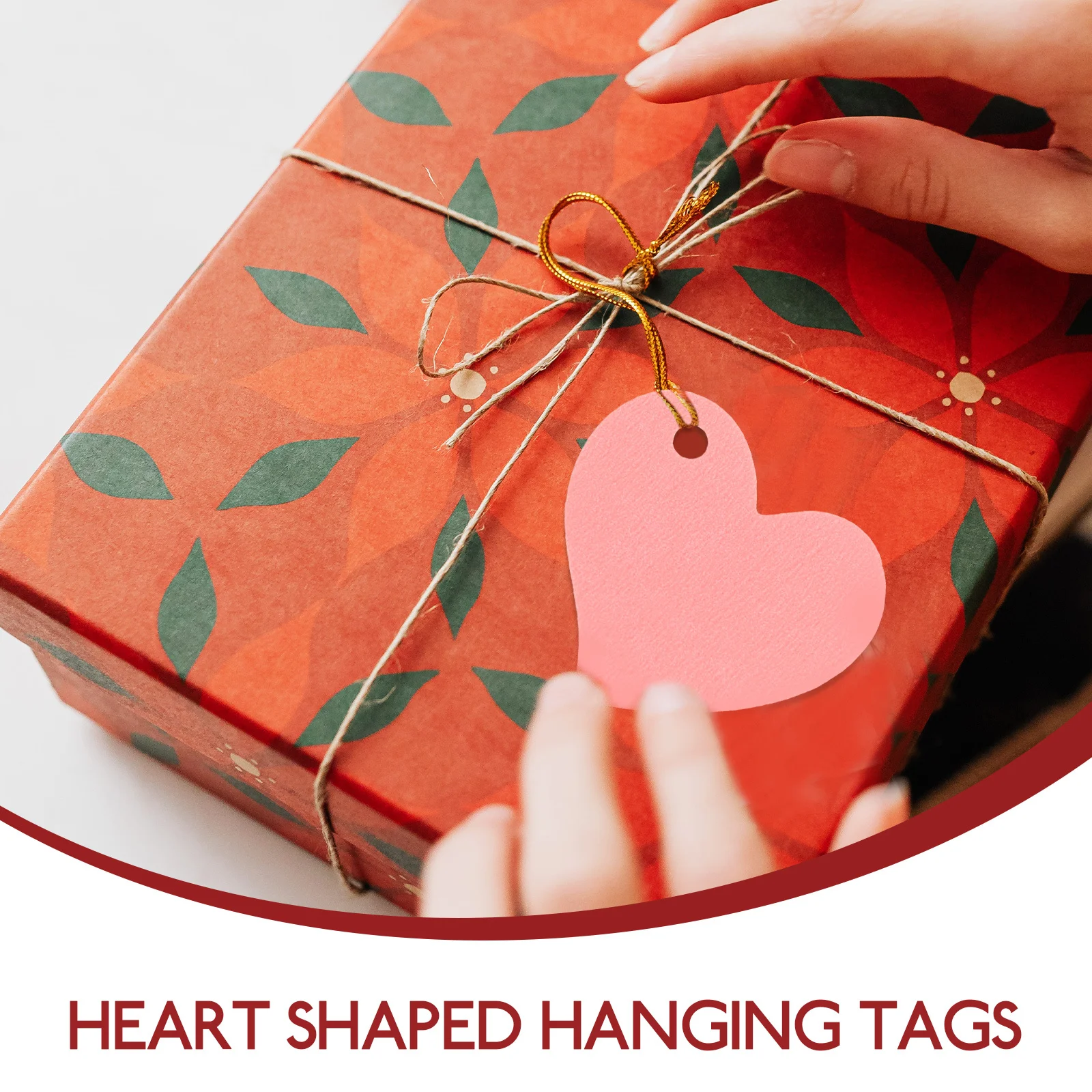 

50Pcs Heart Kraft Paper Gift Tags Hanging Labels DIY Valentine Party Decorations Wedding Favor Tags Heart Shaped Gift Cards