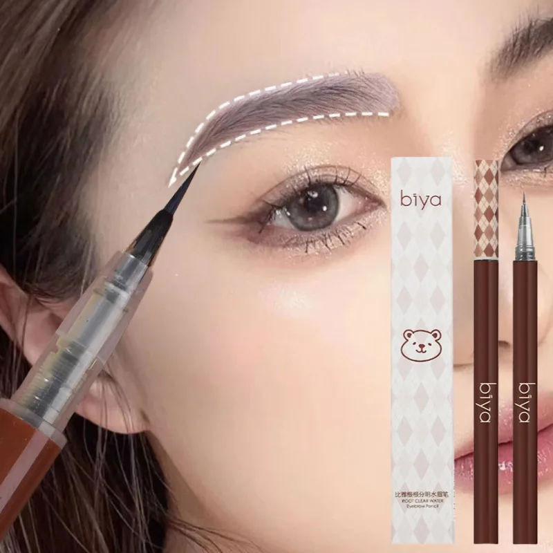 Penna per sopracciglia ultra fine Lunga durata A prova di sbavature Impermeabile a prova di sudore Alta pigmentazione Facile da applicare Matita per sopracciglia liquida Occhio