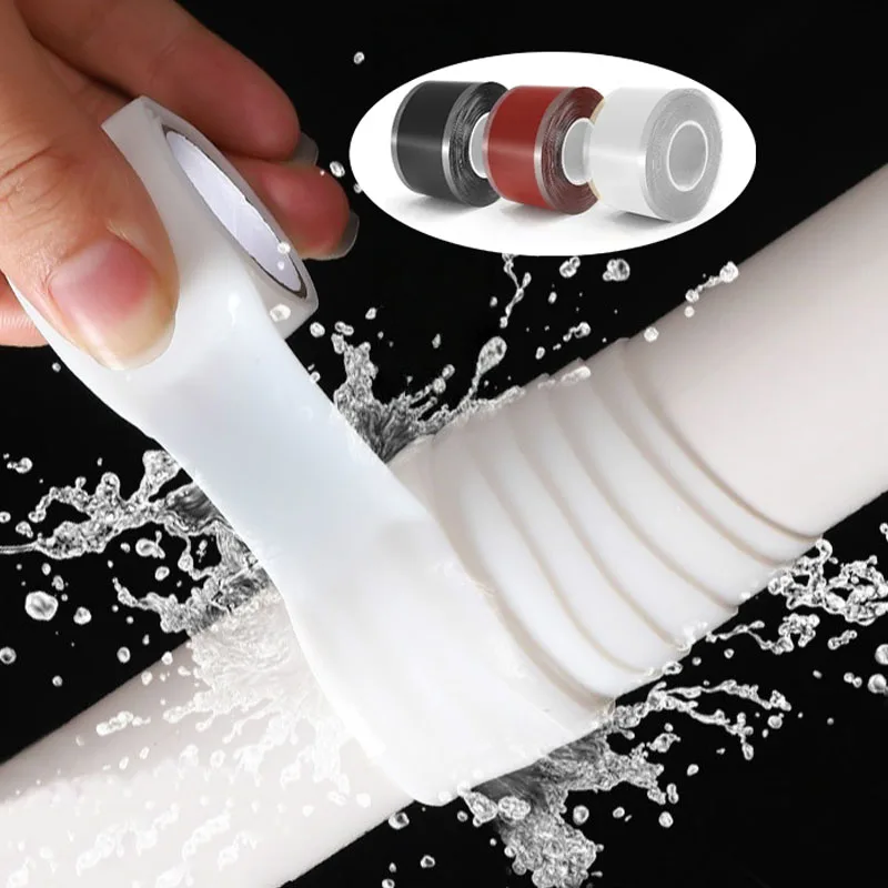 Self-adhesive Waterproof Tape With High Pressure Resistance And Strong Leak-stopping And Water-stopping Repair Black Red White