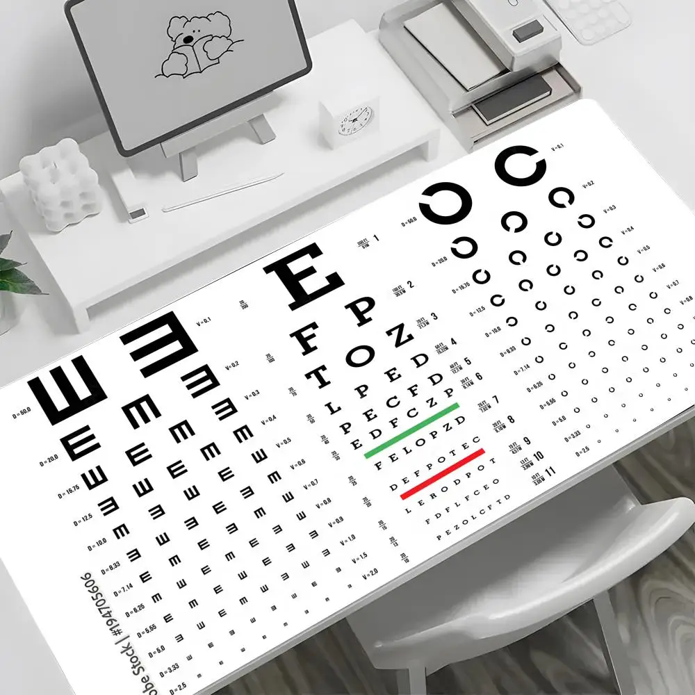 

Medical Eye Vision Chart Mouse Pad Anti-knock Large Keyboard Mouse Desk Pad Non-slip Rubber Gaming Mouse Pad Laptop Carpet 600x3