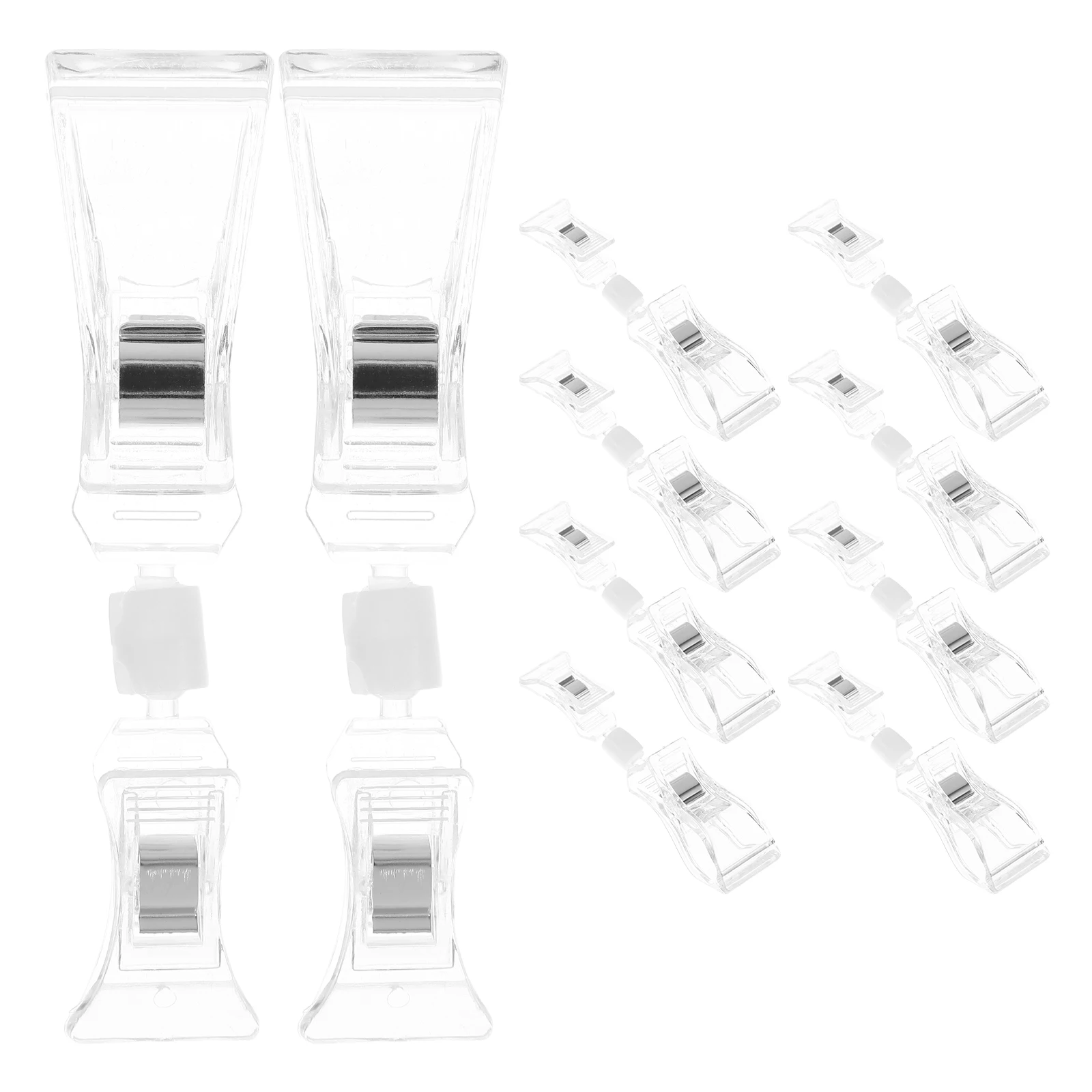 

10 Pcs Universal Clip Shelves Clothing Clips Sign Holder Explosion Stickers Label Plastic Clear Work
