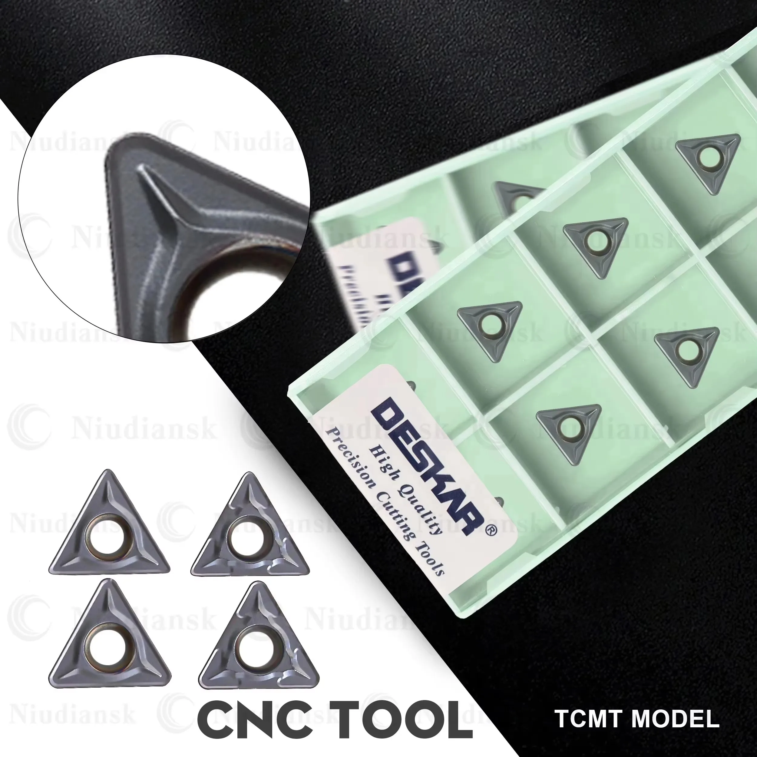 For Processing Stainless Steel TCMT110204/08 110204/08-RM LF6018S DESKAR Numerical Control Triangular Inner Hole Turning Inserts