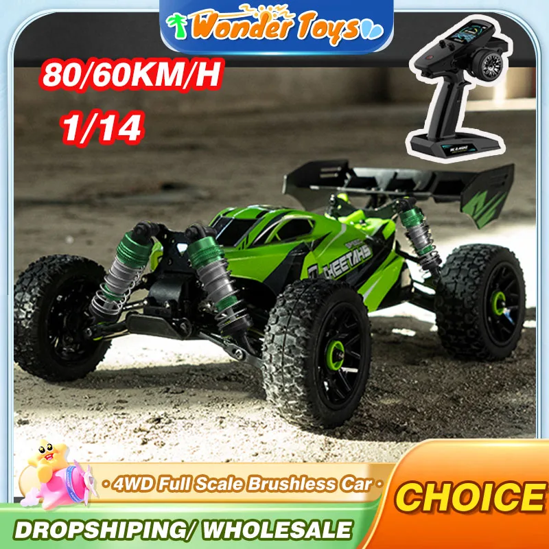 

80/50Km/h 4WD Rc Car 2.4G Remote Controlled Cars 1:14 High Speed Full Scale Vehicle Off-Road Racing Truck Toys for Boys Adults