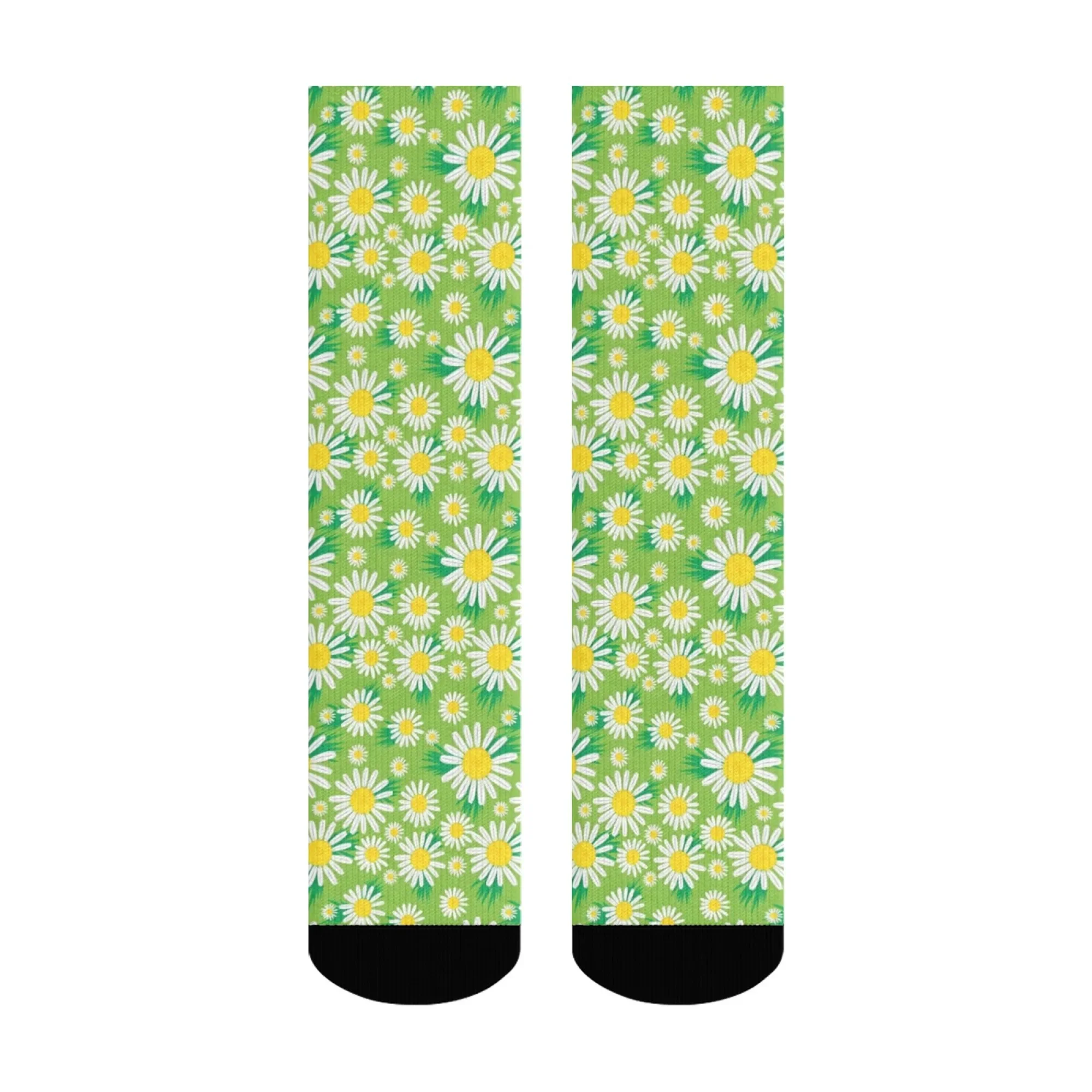 ديزي زهرة لطيف رجل إمرأة الجوارب الجدة سعيد متعة جوارب ضغط هدية فريدة مريحة عدم الانزلاق جوارب رياضية غير رسمية