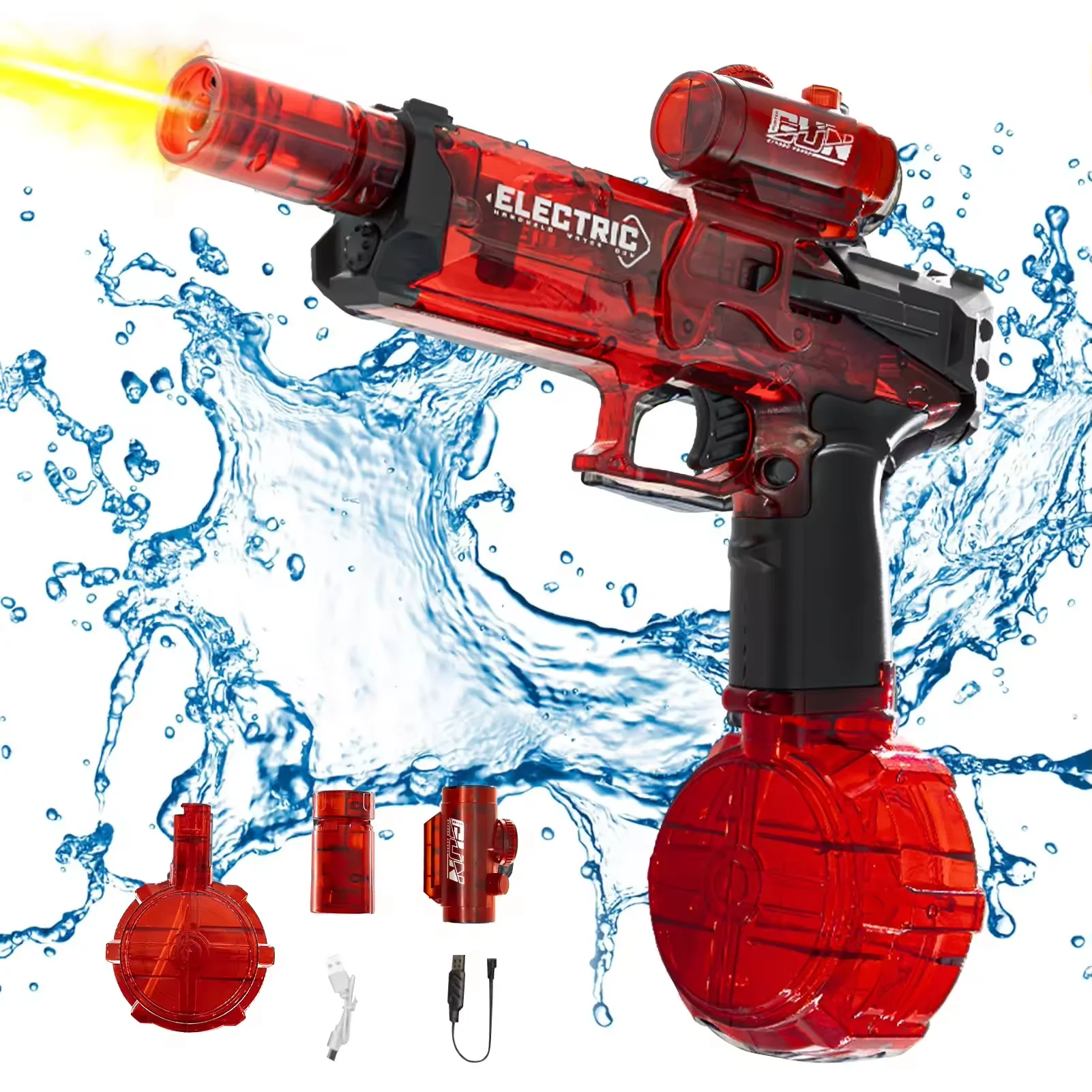 

2024 New Boys' Remote Electric Toy Gun, Strong Plastic Electric Shooting Water Gun Toy Ultimate Battle Blaster Water Gun Toy