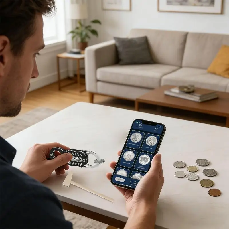 Coin Collector Accessory Set Featuring Exact Detection Function