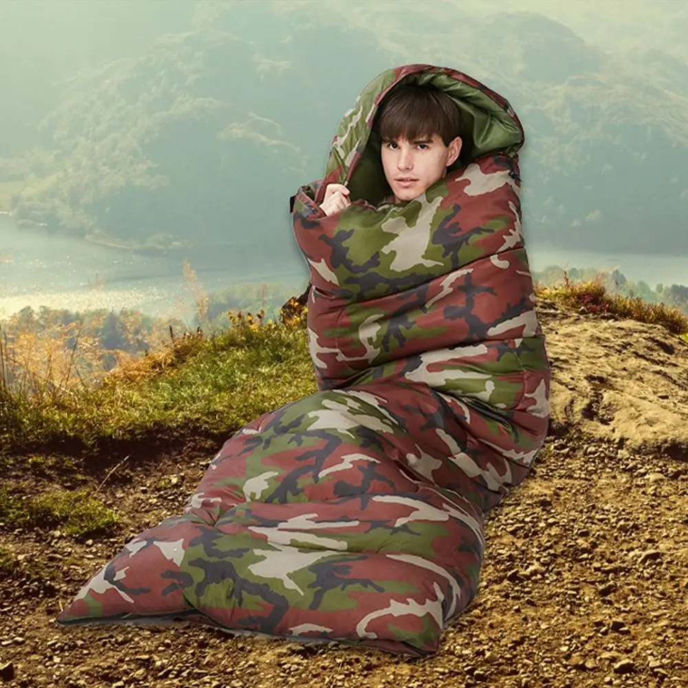 

Camping Sleeping Bag Thickened Warm Outdoor Camping Sleeping Backpacking Traveling Warm Bags Hiking W0I8