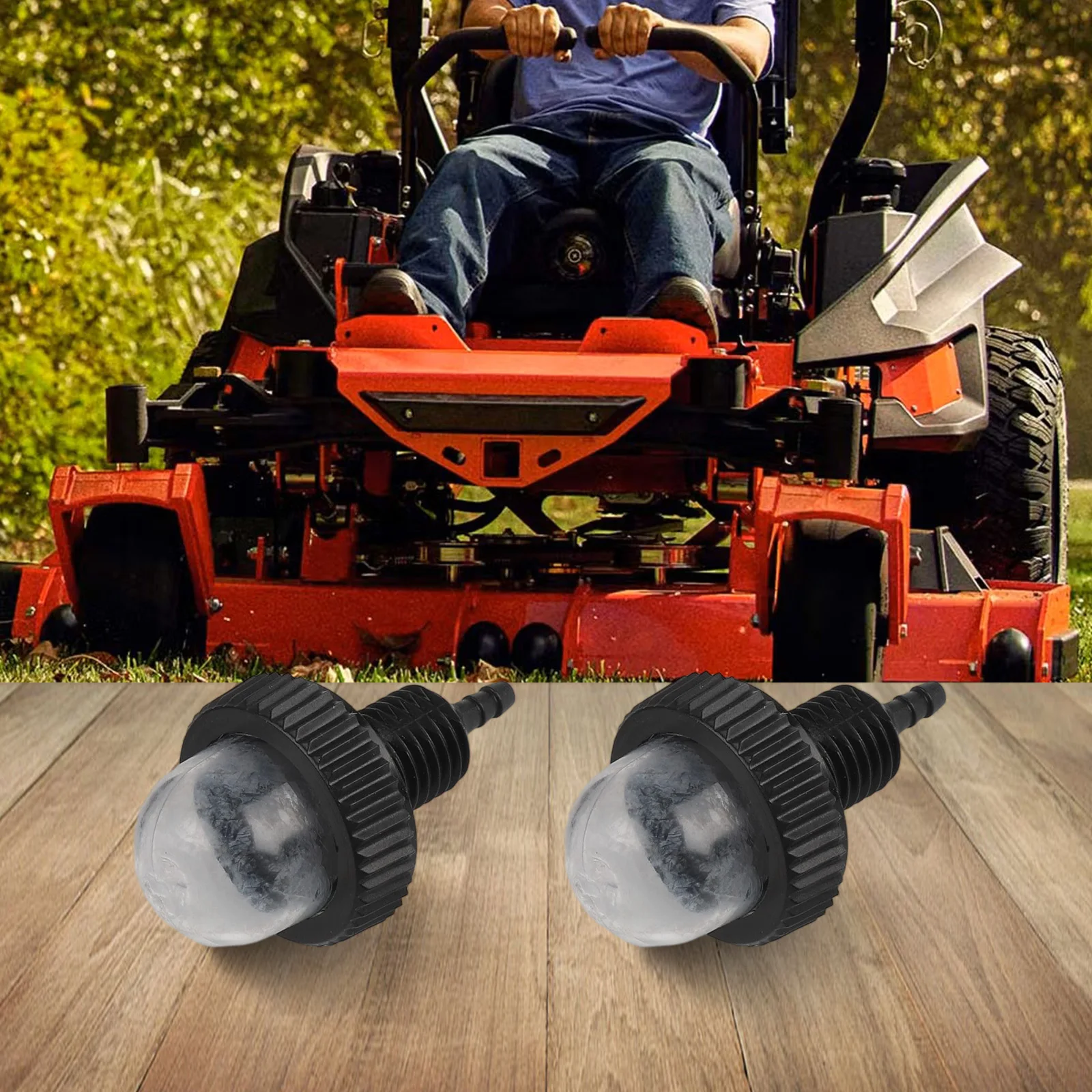 Juego de dos bombas de cebado de repuesto adecuadas para 490437002 se adapta a FJ180V y para bombillas de cebado para piezas Kawasaki