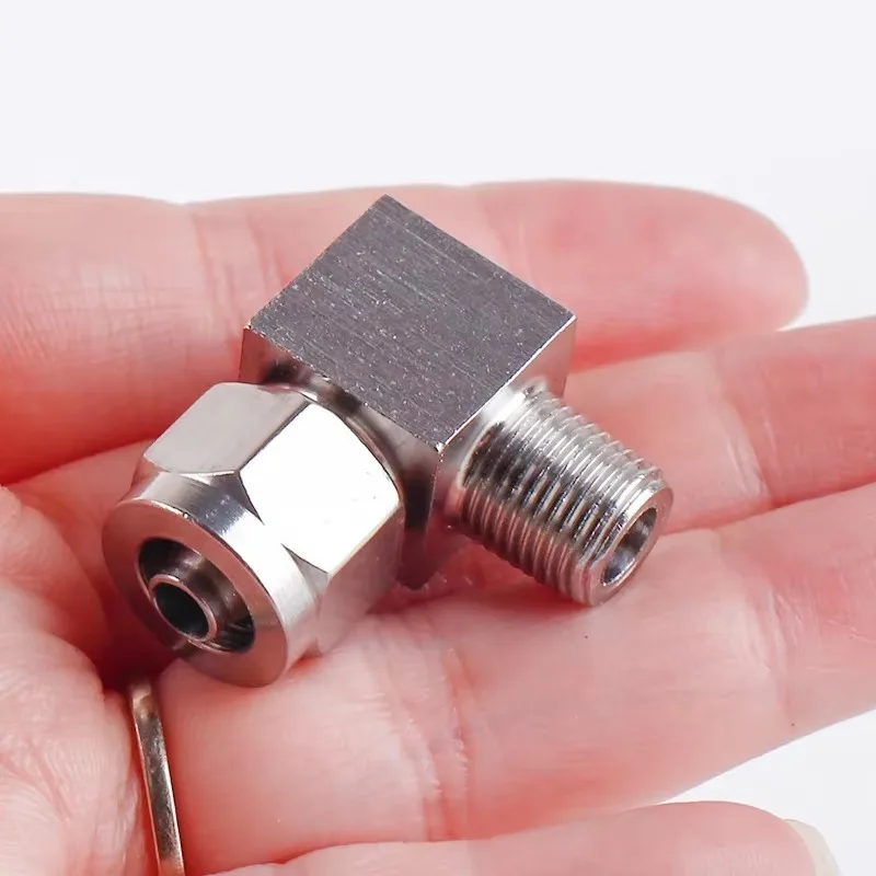 304 Stainless Steel Pneumatic Push-in Fitting, 1/8 1/4 3/8 1/2 Thread, Tube OD 6 8 10 12mm Quick Connect Hose Connector
