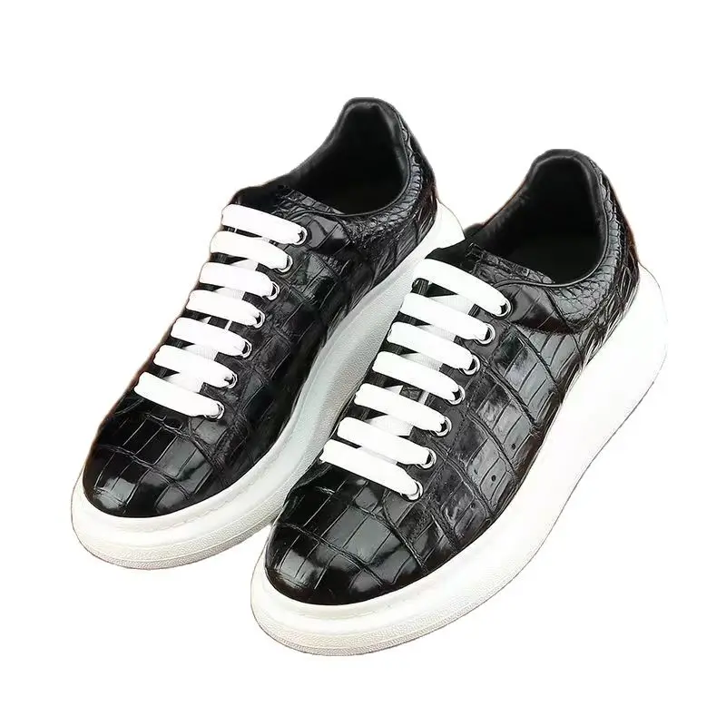 2023 new arrival Fashion Crocodile Skin causal shoes men,male Genuine leather Sneaker  pdd136