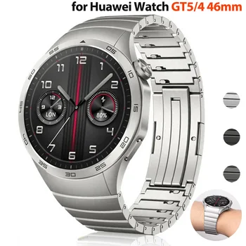 Sem lacunas pulseira de metal original para huawei relógio gt4 46mm pulseira substituível de aço inoxidável correa para huawei gt5 46mm pulseira