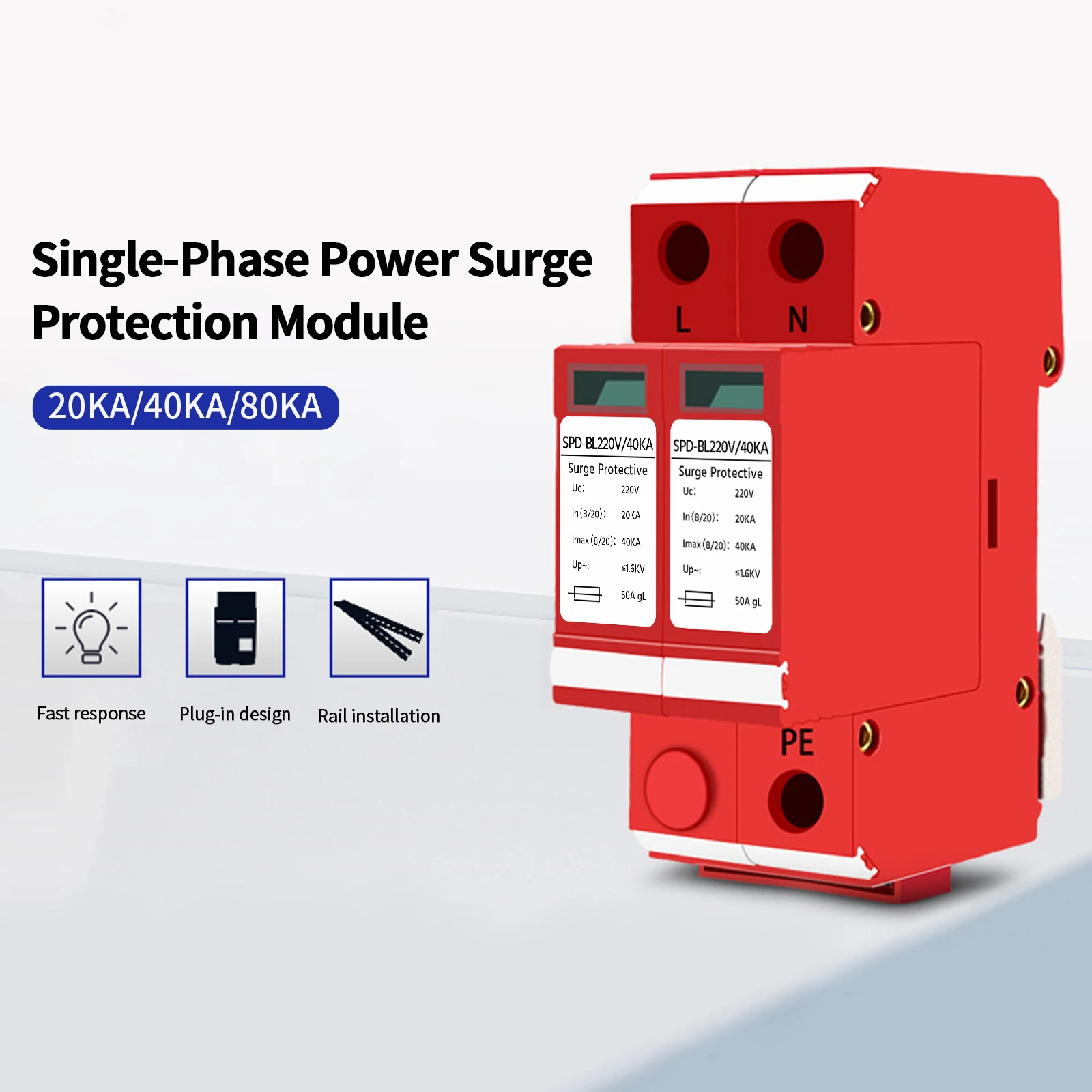 Obrázek 5: Dr. house blesk nápor ochránce střídavého SPD 20KA 40KA 80KA 220v 2os ochranný low-voltage arrester zařízení