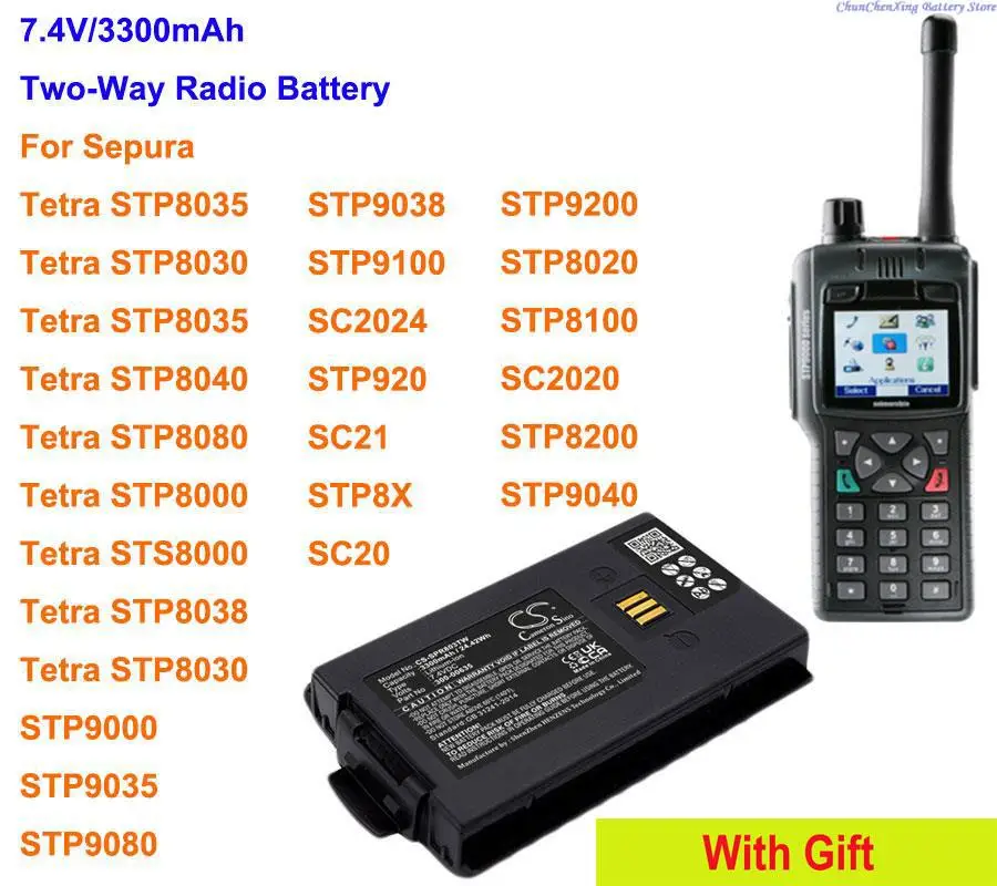 3300mAh Battery for Sepura SC20,SC2020,SC2024,SC21,STP8000,STP8020,STP8030,STP8035,STP8038,STP8040,STP8080,STP8100