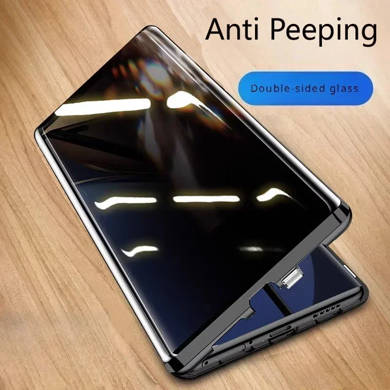 Double-sided Glass Phone Case for XiaoMi Mi Poco X7 X6 F6 F5 Pro Metal Magnetic 360° Full Protection Cover Anti-peeping Cases