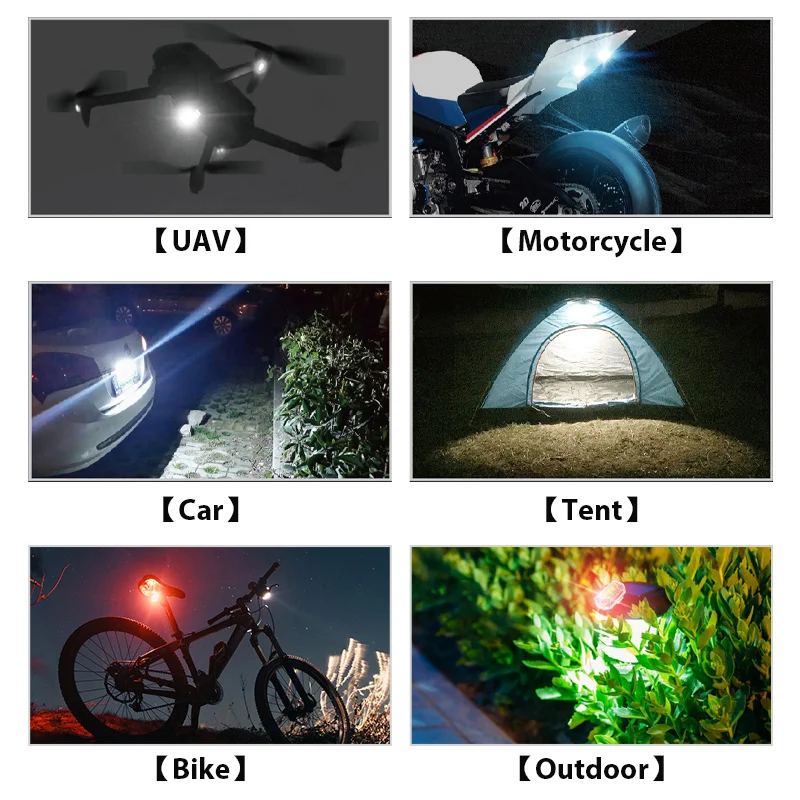 Wireless LED Drone Strobe Light for Motorcycle Car Bike Remote Control Anti-collision Warning Light Signal Light