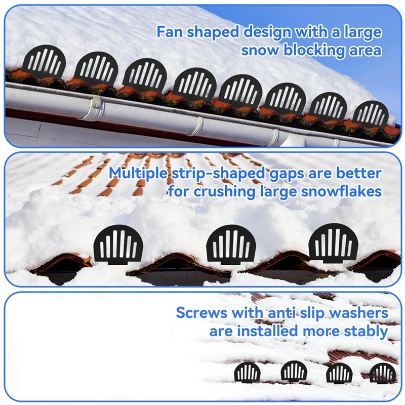 paquet-de-25-protections-a-neige-a-coutures-sur-pied-pour-toits-metalliques-avec-joints-d'etancheite-et-vis-butees-a-neige-pour-toit-en-metal-ablm