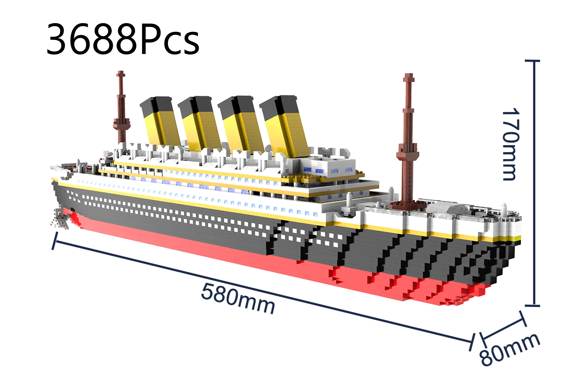 Kleine deeltjes bouwsteen assemblage speelgoed Titanic gigantische jongen meisje puzzel cruiseschip baksteen model kit desktop verjaardagscadeau kind