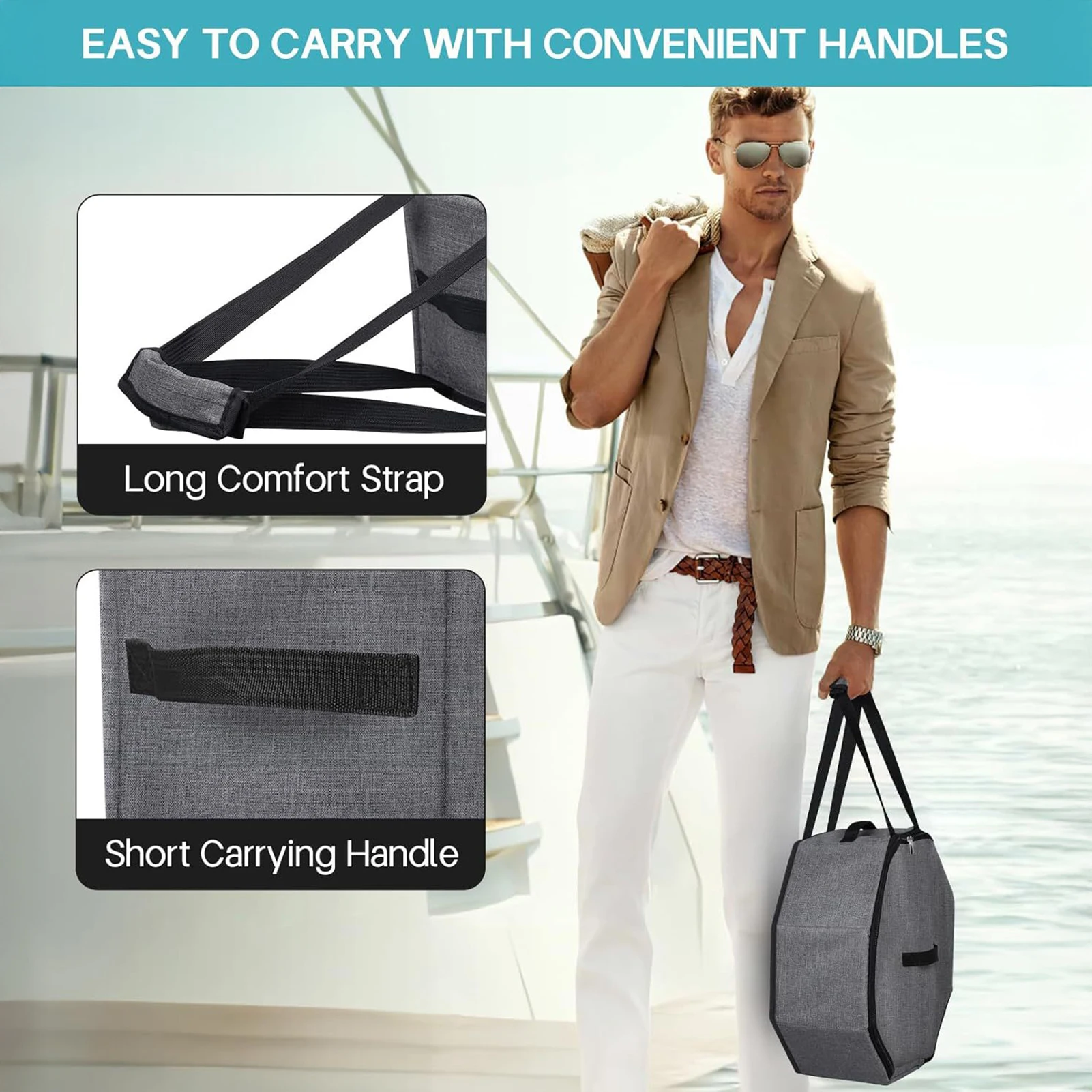 Hat Storage Box Oxford Fabric Large Capacity Organizer Case Protective Travel Bag for Cowboy Sun Hats Durable Portable
