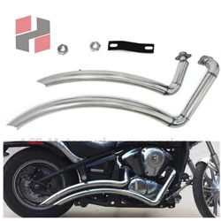 Tubo de escape completo de corte oblicuo para motocicleta, Kit de tubos de arrastre, silenciadores para Kawasaki Vulcan 900 S EN900 VN900 S900 todos los años