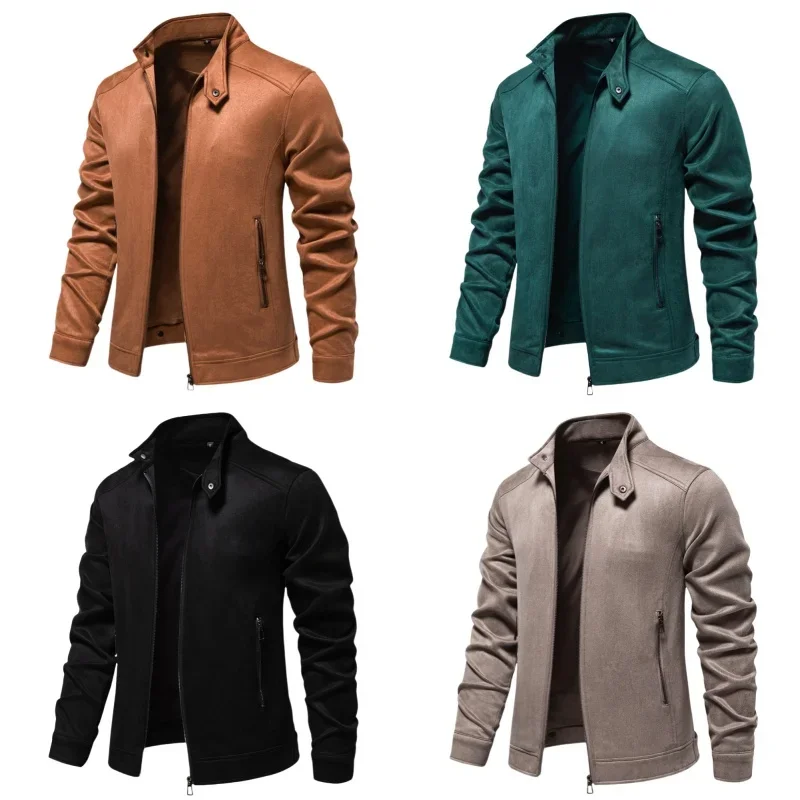 

Pop New Jackets For Men Spring Fahsion Outwears Solid Color Casual Ropa Hombre Coats Racing Windbreaker Men's Jacket Plus Size