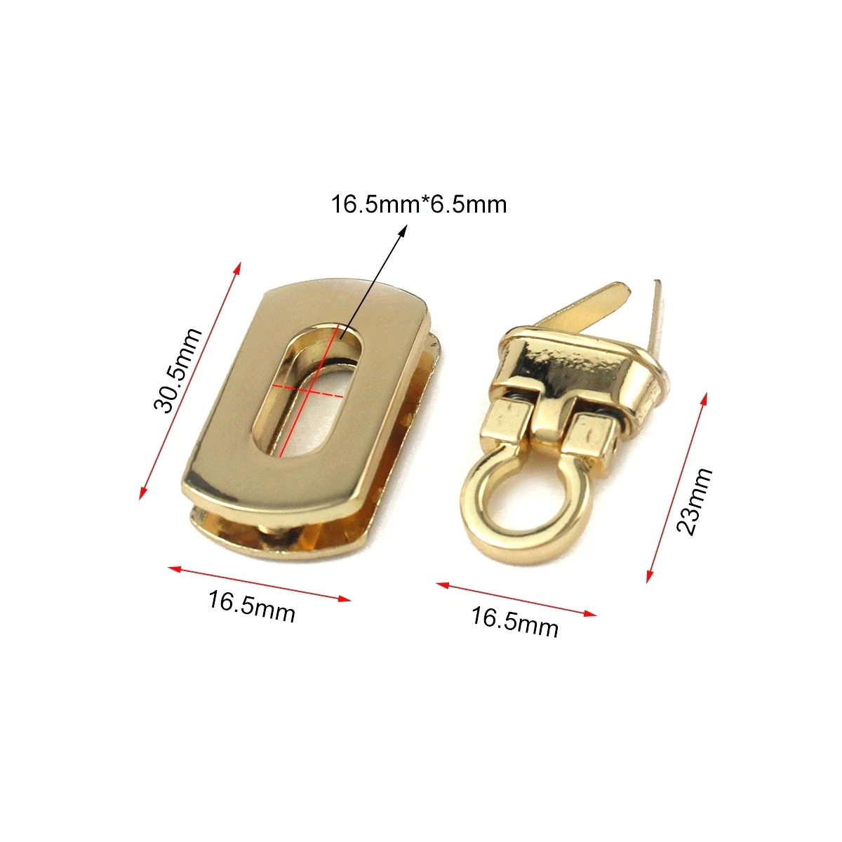 1pcs Metal Folding Lock Push Lock Clasp Tiny Bag Laggage Purse Leather Craft Closure DIY Hardware Accessories