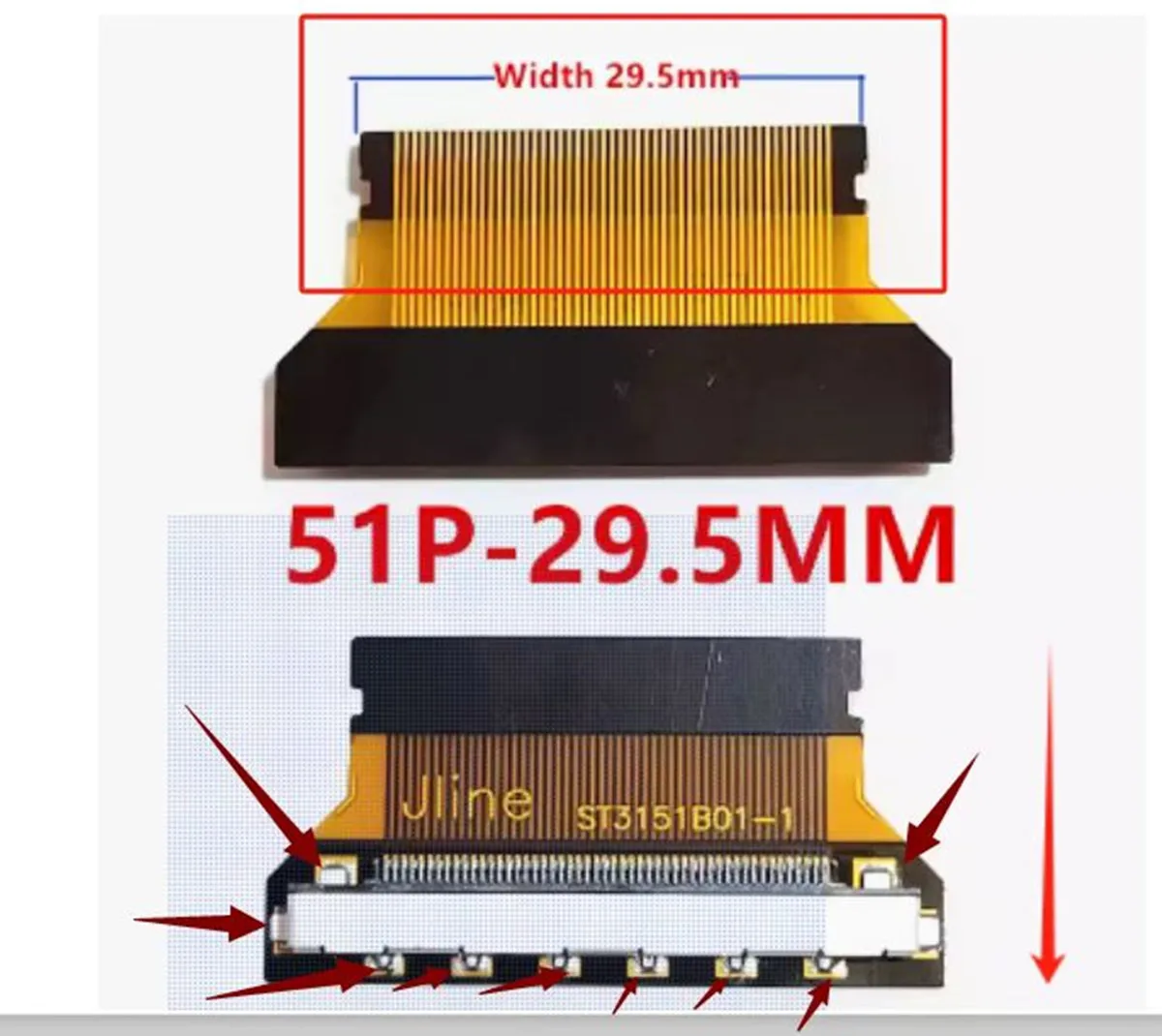 EDP adapter board FIX 30P to FPC 30P/51P 1.0mm/0.5MM flexible cable interface adapter 1Pcs/lot（Customizable Specifications）