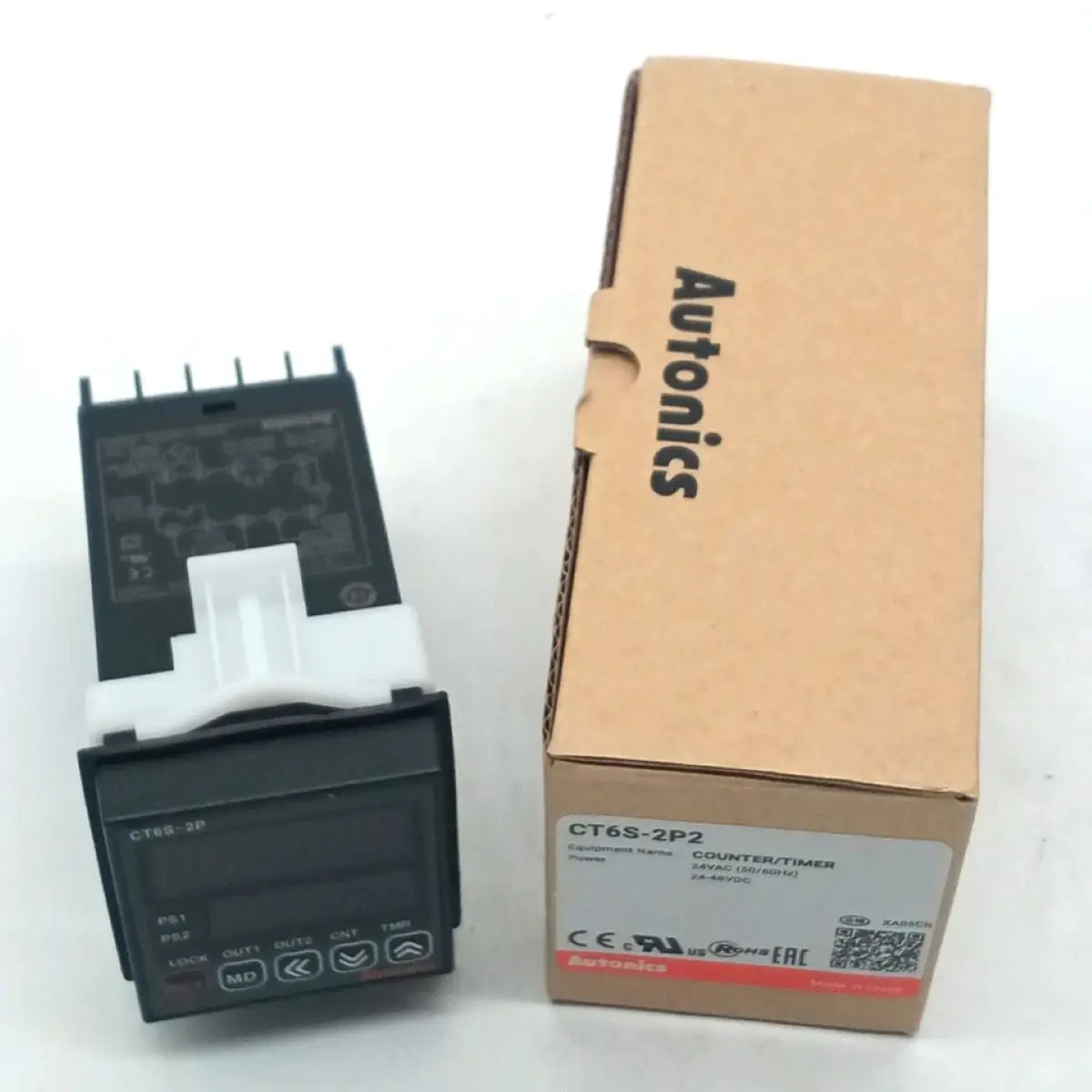 CT6S-2P2 Counter/Timer, W48xH48mm, 6-Digit, LED, 2 Preset, PNP or NPN Input, Prescale value setting, 2 Relay SPST(2a) 250VAC 5A,