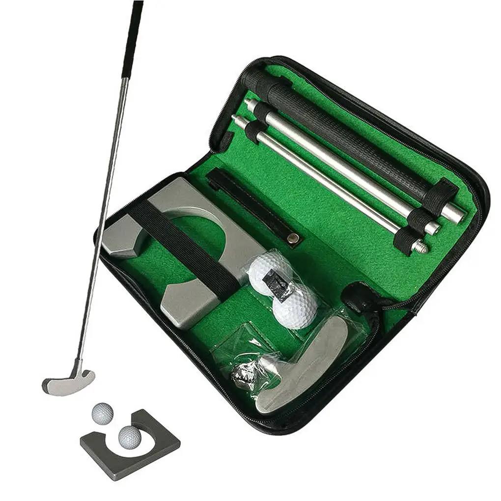 

Putter Set Training Aid Putting Head Fine Workmanship Storage Case Training Fittings Aluminum Alloy Practice Kit Type 1