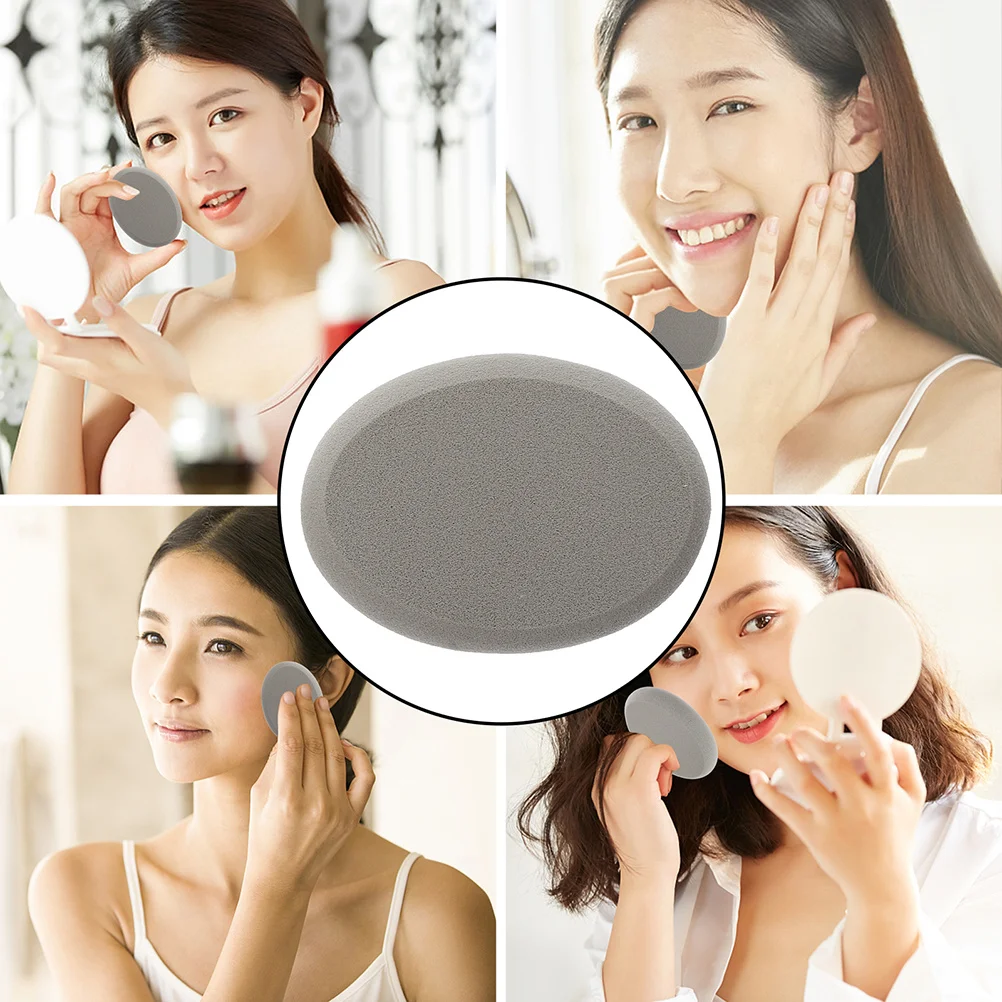 

3pcs Oval Sanded Powder Puff Soft Skin-Friendly Makeup Applicator For Foundation Blusher Highlighter Loose Powder Washable