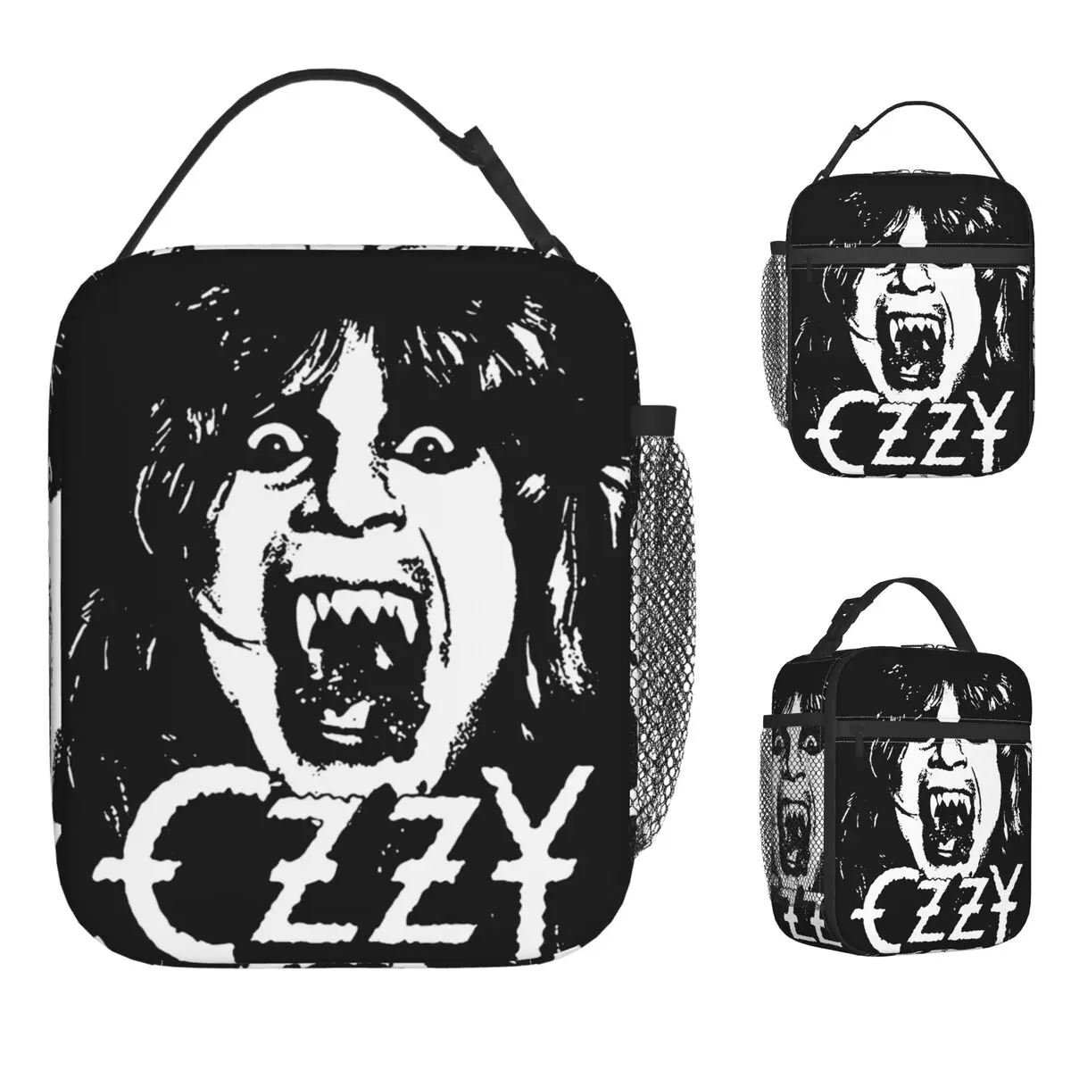

Ozzys Osbournes сумка для обеда портативная коробка для обеда на молнии женская уличная сумка-холодильник с принтом для пикника модная сумка-холодильник-оксфорд сумки для еды