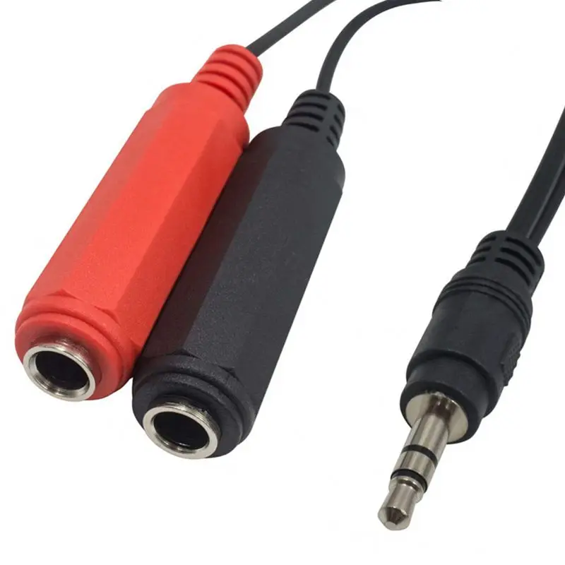 3.5mm Male To Dual 6.35mm Female Audio Cable 3.5 1/2 (1 Male To 2 Female) 3.5 Small Three Core To Dual 6.35