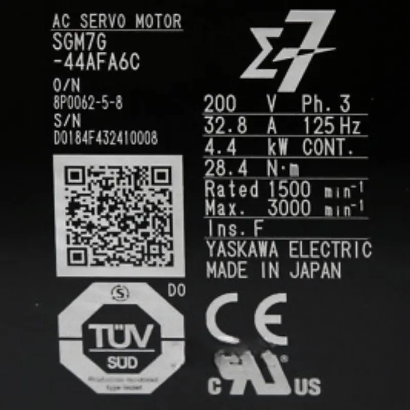 

New SGM7G-44AFA6C Yaskawa Servo Motor Expedited Delivery