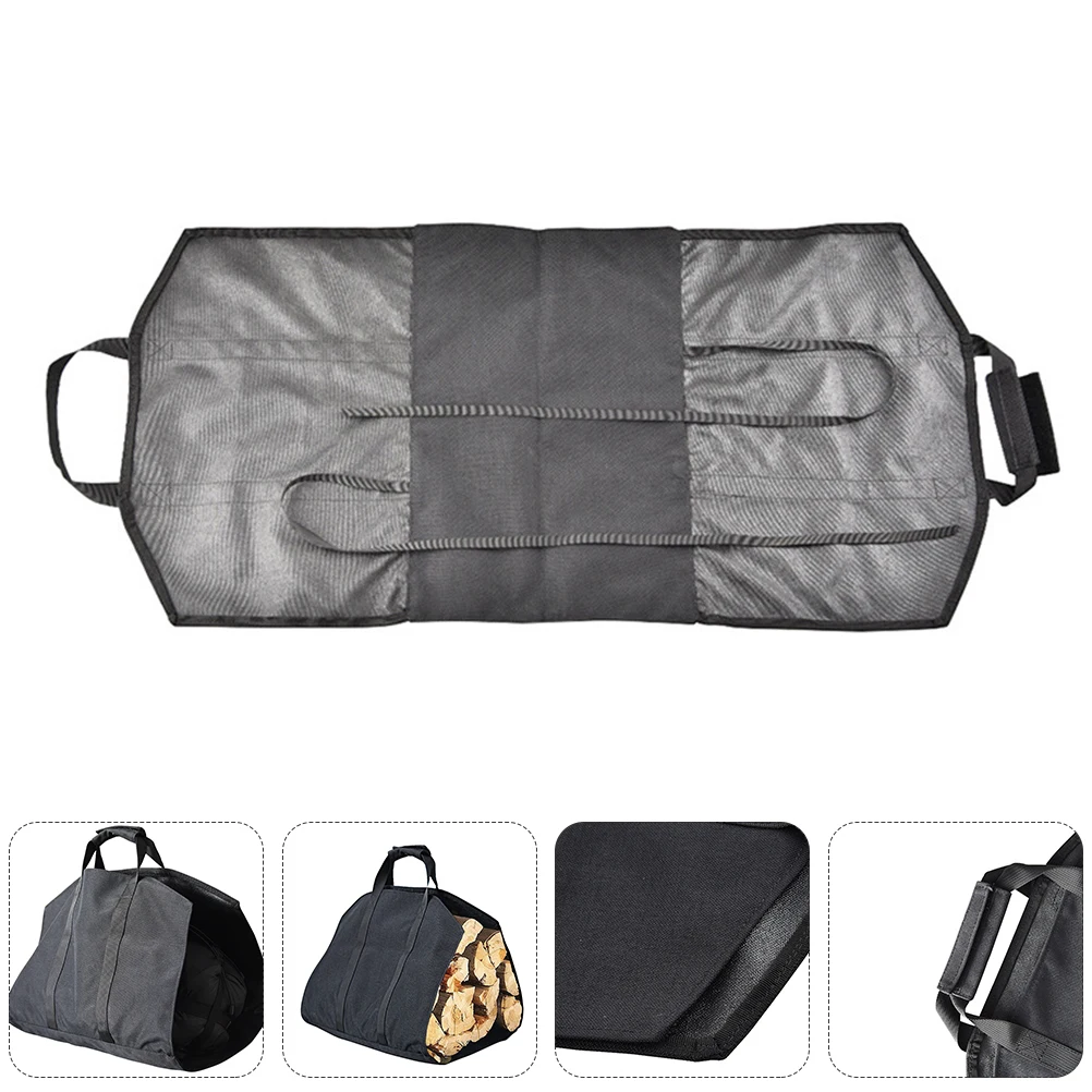

Firewood Storage Bag Oxford Cloth Holder Carry Container Tote Log Carrier Pouch Large Size Fireplace Wood
