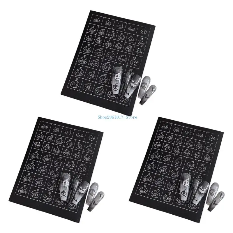 D5BF Halloween Decals Spooky Skeleton Stickers For Party Goers Quick Reusable Art Safe