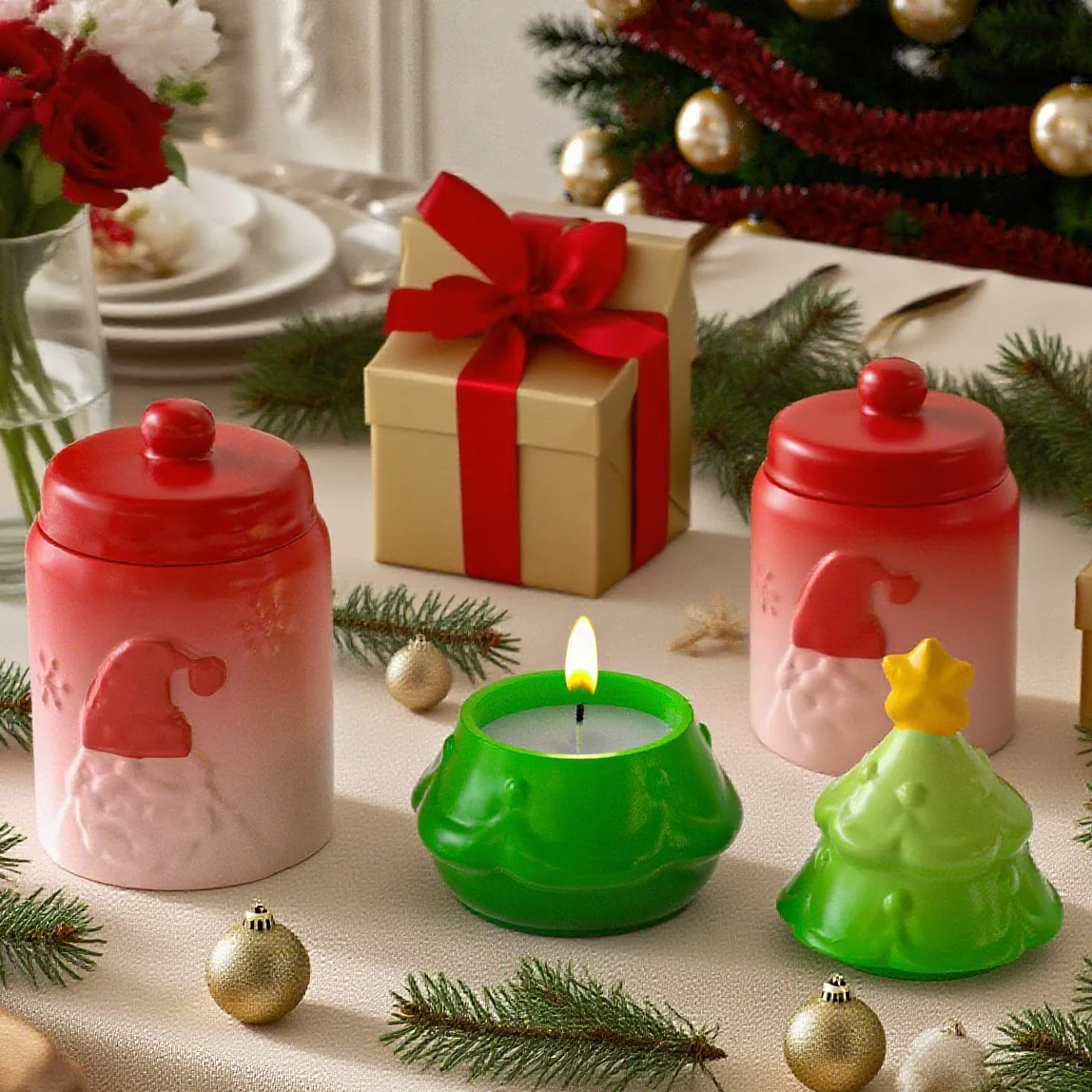 

Candle Holder Mold High Quality Christmas Silicone Mold Resin Mold Safe For Storage Box Diy Craft Christmas Decoration