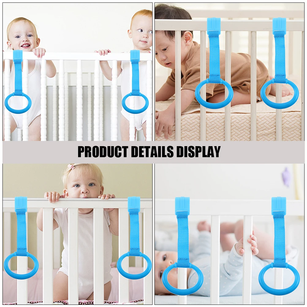 

5 Pcs Crib Pull Ring Baby Bed Hand Rings Walking Stands up Assist Plastic Hanging