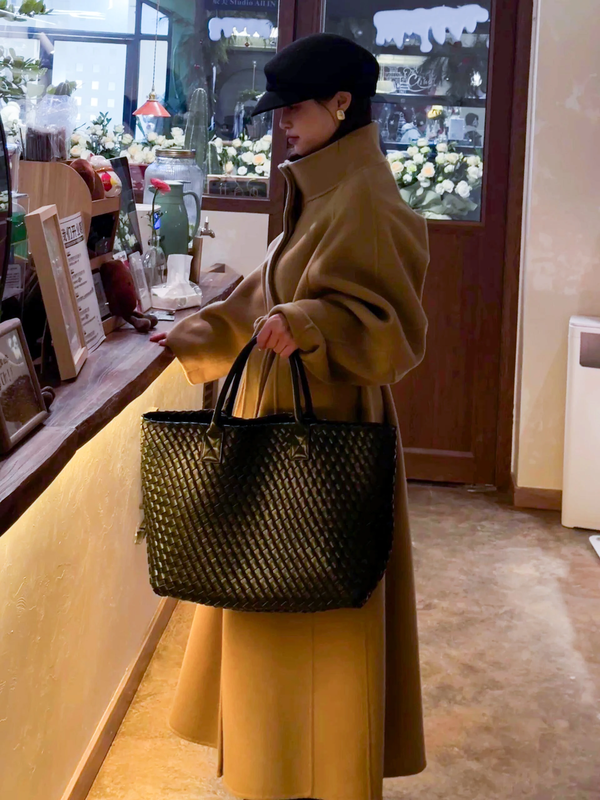 

Hanrted aron Color Tote Bag Women's Large Capaci Commuter oulder Bag 2025 New Sle Korean Faion Soft Leather