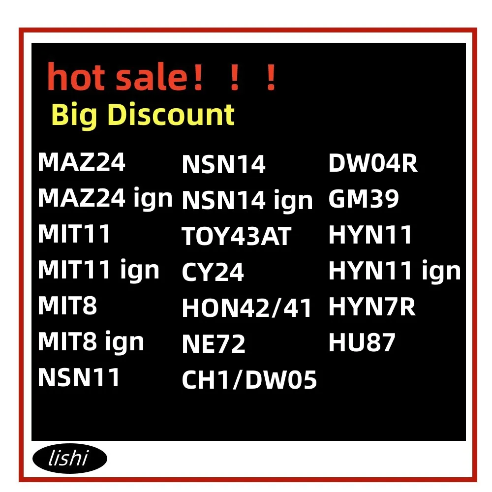 LISHI 2 IN 1 tool HY22 SIP22 TOY2 TOY2014 TOY2018 TOY48 VA2T for FORD2017 HU162T(9) ign HU66 TOY43AT ign TOY43R ign