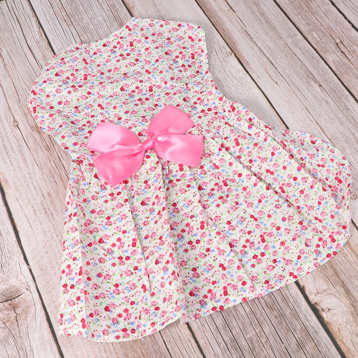 

Adorable Pet Dog Dress Floral Bowknot Tutu Dresses Pet Cat Wedding Party Casual Dog Clothes Pet Supplies - Size S (Pink)