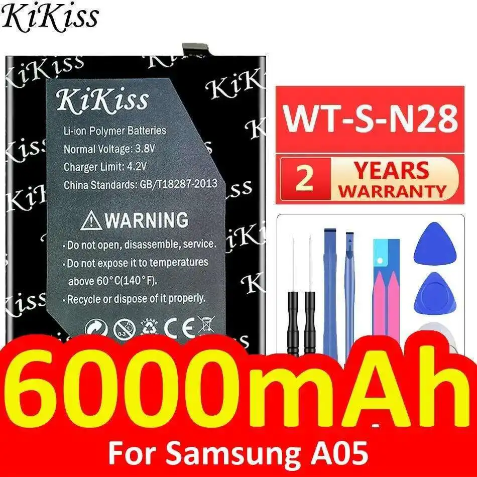 

Долговечный аккумулятор для мобильного телефона Samsung A05 WT-S-N28 6000 мАч