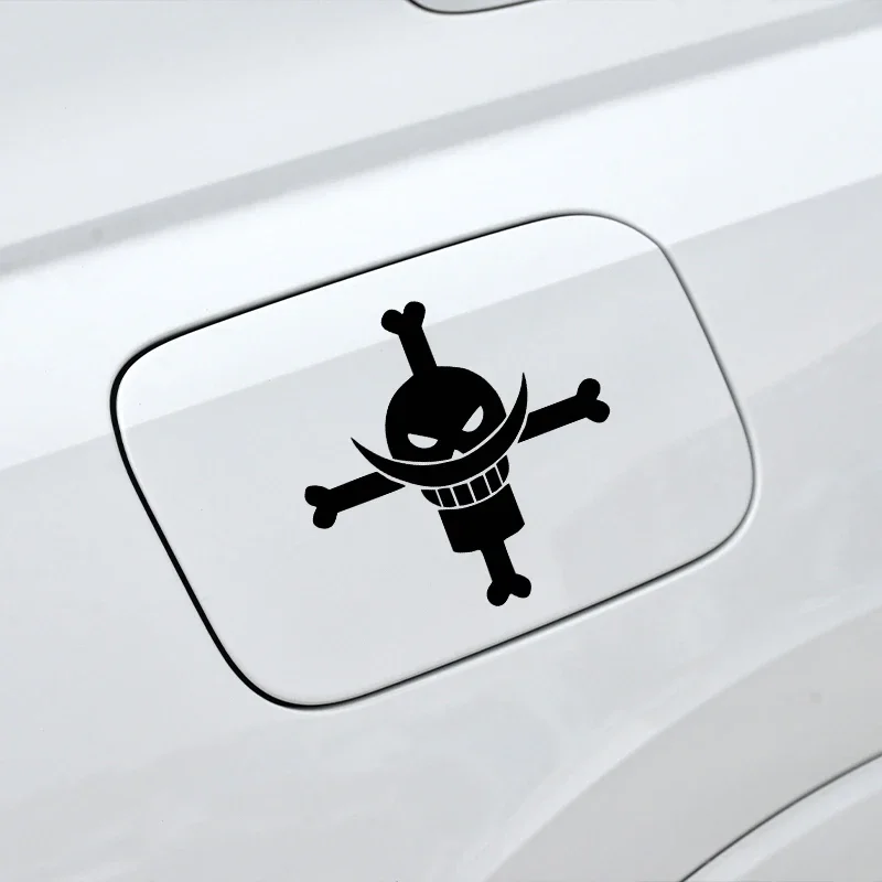 Car Stickers Whitebeard Pirates Marine Reflective Decoration For Fuel Tank Cap Bumper Trunk Motorcycle Helmet Laptop Phone